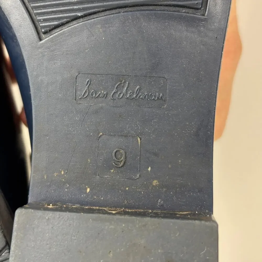 Sam Edelman Navy Blue Tinsley Rain Boots Chelsea 9